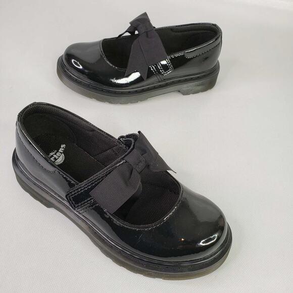 Dr. Martens Other - Doc Martens Marcy ll Patent Leather Bow Black Mary Jane Girls Size 1